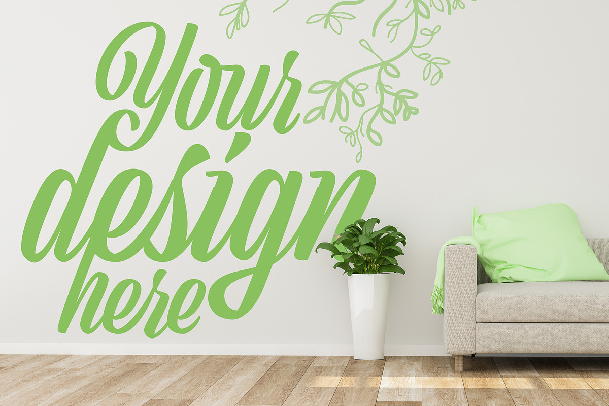 Wall Mockup, a Print Template by McLittle Stock
