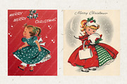 Retro Christmas Cards II, a Seasonal Illustration by Patterns for Dessert (Thumbnail 3 of 5)