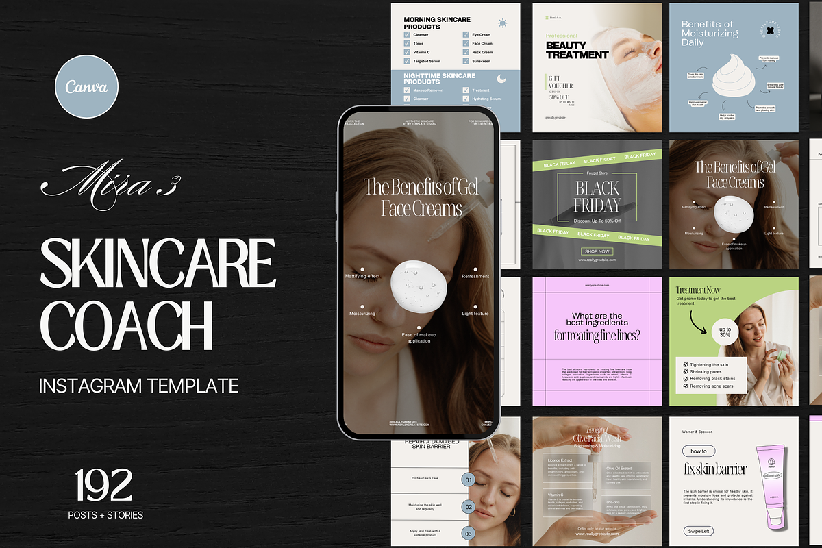Beauty Skincare Instagram Bundles, a Social Media Template by My Template Studio (Photo 12 of 18)
