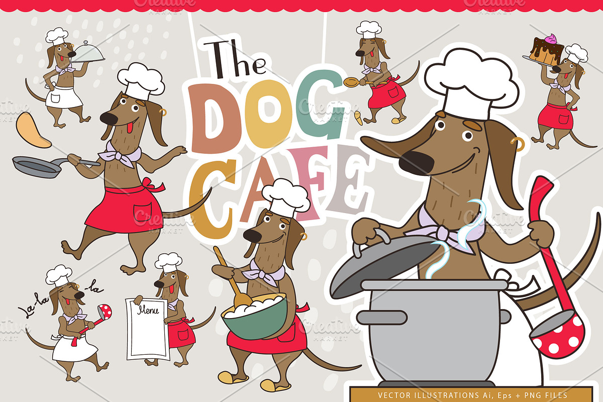 The Dog Cafe, an Illustration by Alena (Photo 1 of 3)
