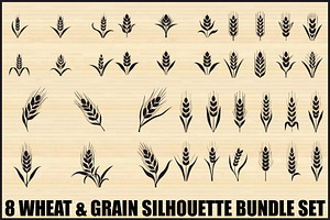Agriculture Grain Silhouette Pack, an Illustration by Creativeshirt