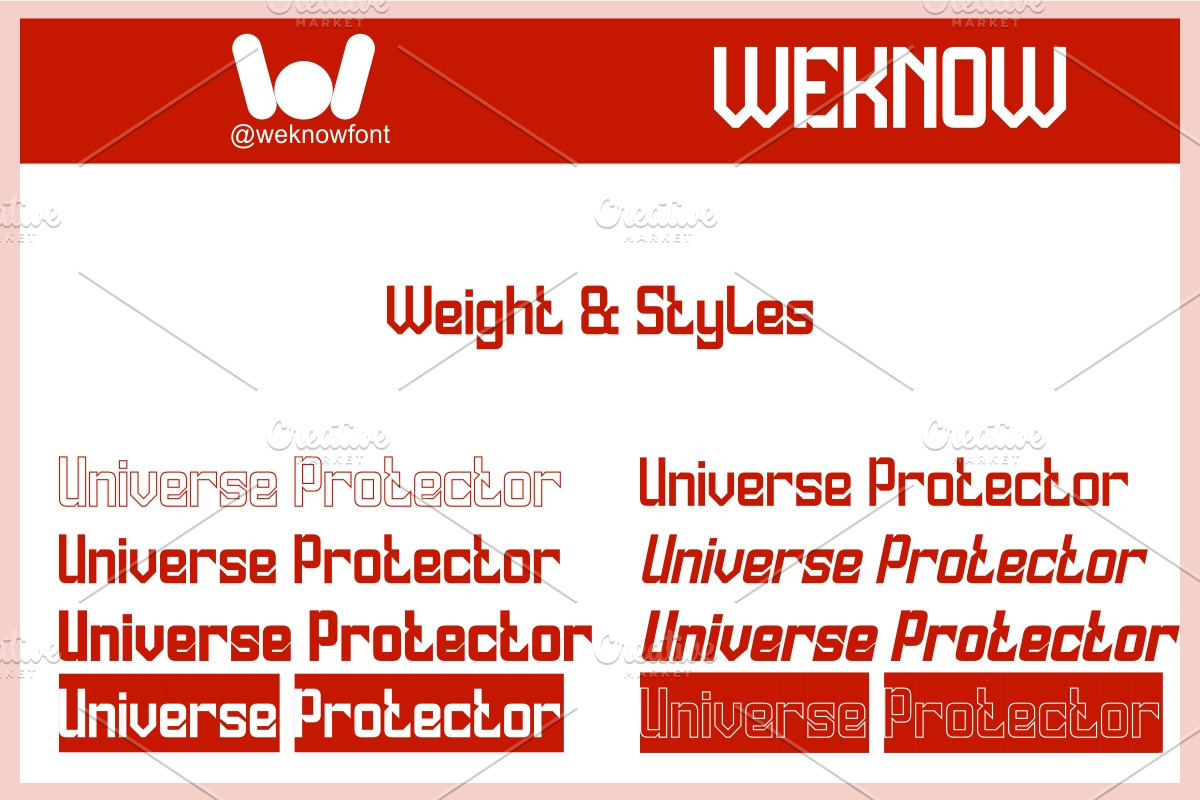 Universe Protector Font, a Sans Serif Font by weknow (Photo 7 of 8)