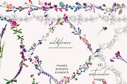 Watercolor Wildflower Clipart, an Illustration by Patishop Art (Thumbnail 4 of 9)