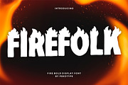 Firefolk - Bold Flame Display Font, a Font by Pekotype (Thumbnail 1 of 15)