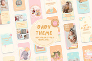 Baby Theme Instagram Story Templates, a Social Media Template by Hell Yeah Designs (Thumbnail 1 of 10)