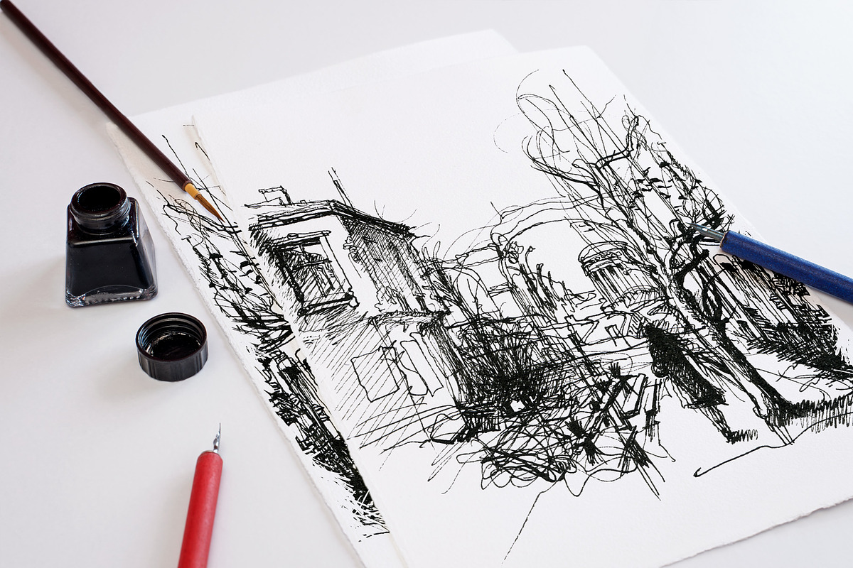 Artist and creative mockup set, a Pens & Pencil Mockup by INTERARTIVITY (Photo 16 of 25)