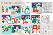 Christmas village clipart kit, an Object Graphic by Lexi Claus (Thumbnail 3 of 8)