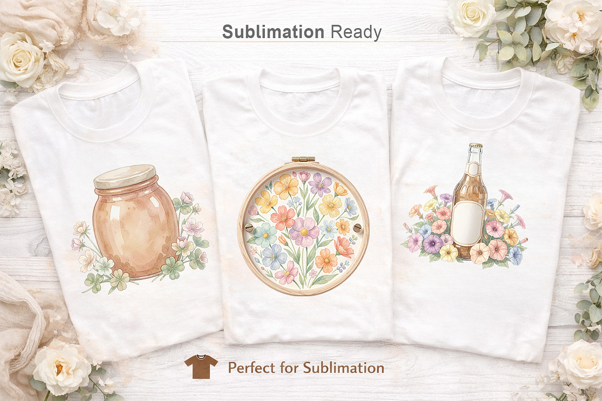 Vintage Floral Summer PNG, a Decorative Illustration by Artnoy (Photo 5 of 18)