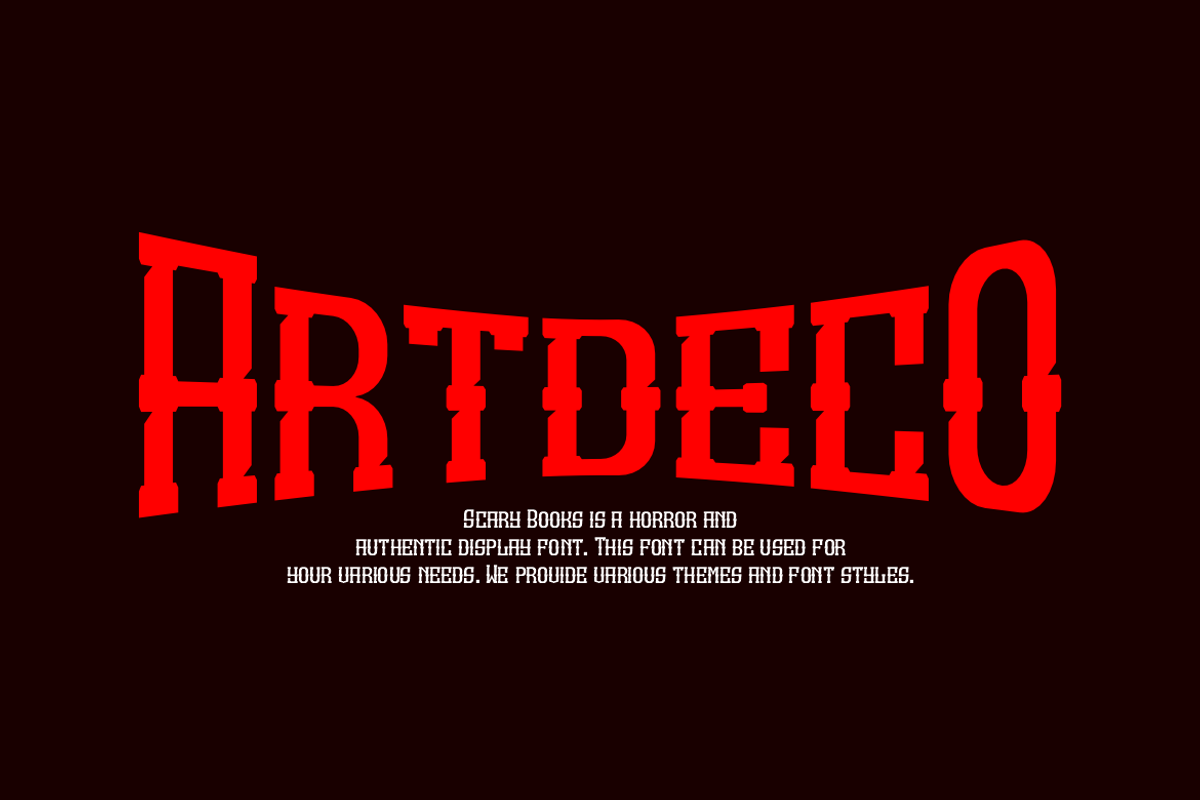 Scary Books - Horror Font, a Slab Serif Font by Iqsiart Studio (Photo 4 of 7)