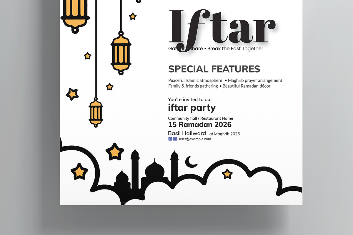 Mosque Ramadan Program Flyer, a Flyer Template by MightyDesign (Photo 3 of 8)