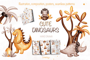Cute dinosaur - kids collection