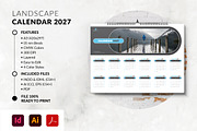 Landscape Calendar 2027 Template, a Stationery Template by MstArtwork (Thumbnail 1 of 5)