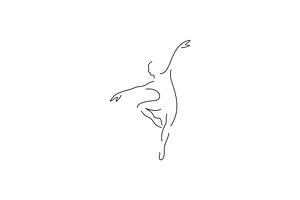 Ballet Motion Dance Style Logo