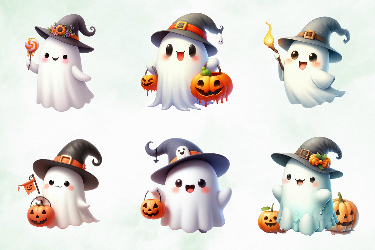 Cute Ghost Halloween Sublimation, an Illustration by Creative Art (Photo 3 of 4)