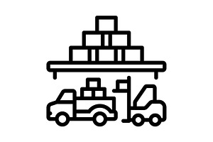 Shipment packag black icon, an Outline Icon by Creative priyanka