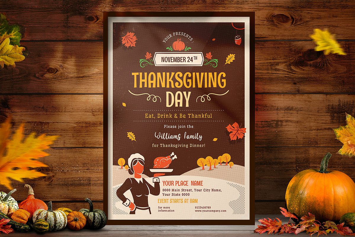 Bundle Thanksgiving Flyers, a Flyer Template by Totem Design Studio (Photo 6 of 6)