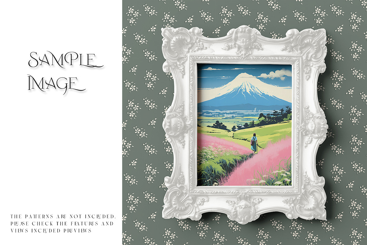 Vintage Frame & Wallpaper Mockup, a Household Mockup by mock-ups (Photo 8 of 14)