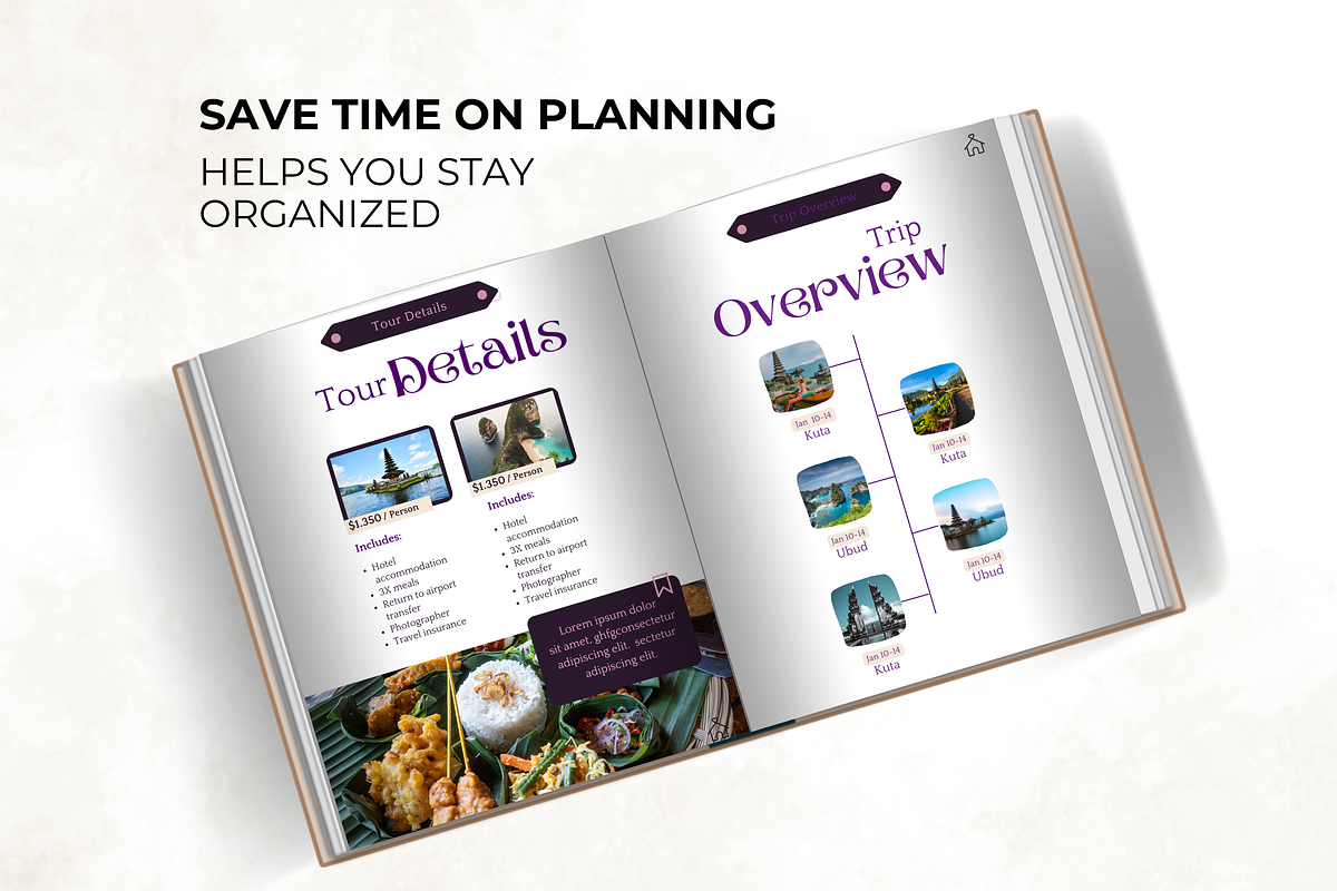 Bali Travel Itinerary Template, a Templates & Theme by Digital By Nikoleta (Photo 4 of 11)