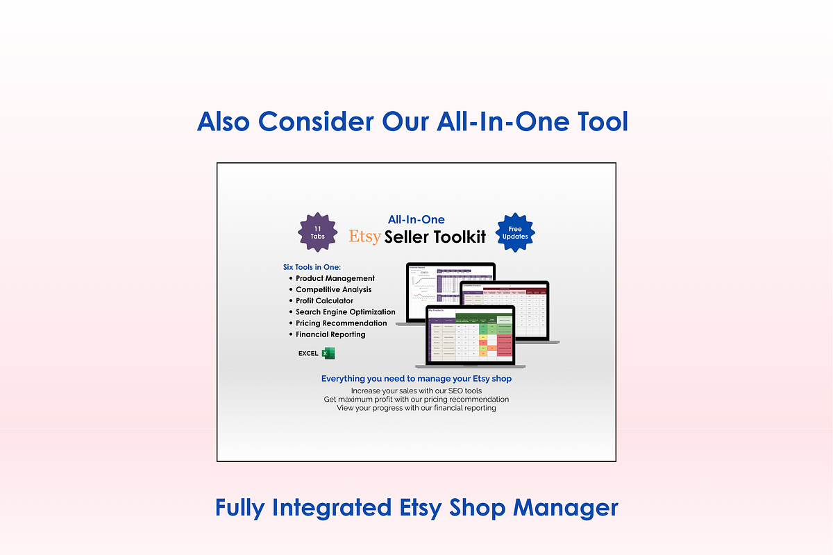 Etsy Pricing Tool - Excel preview 7