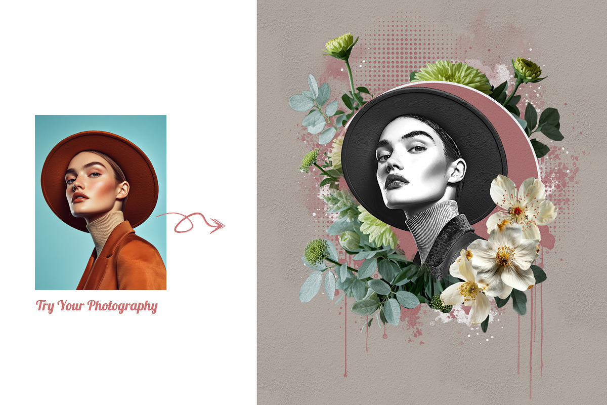 Portrait Art Photo Effect Template, an Action Add-On by Photoshop Action (Photo 3 of 18)
