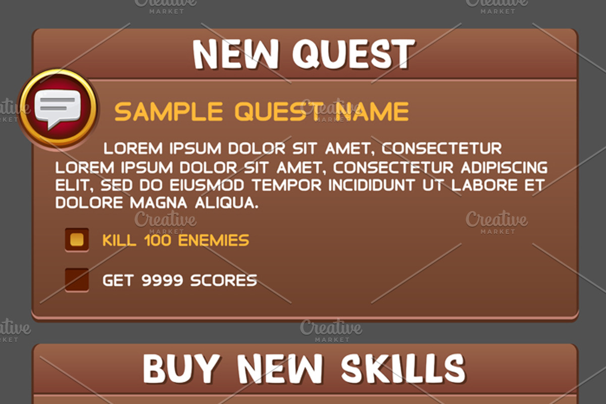 Universal Game GUI Pack, an Illustration by Saranai Store (Photo 9 of 14)