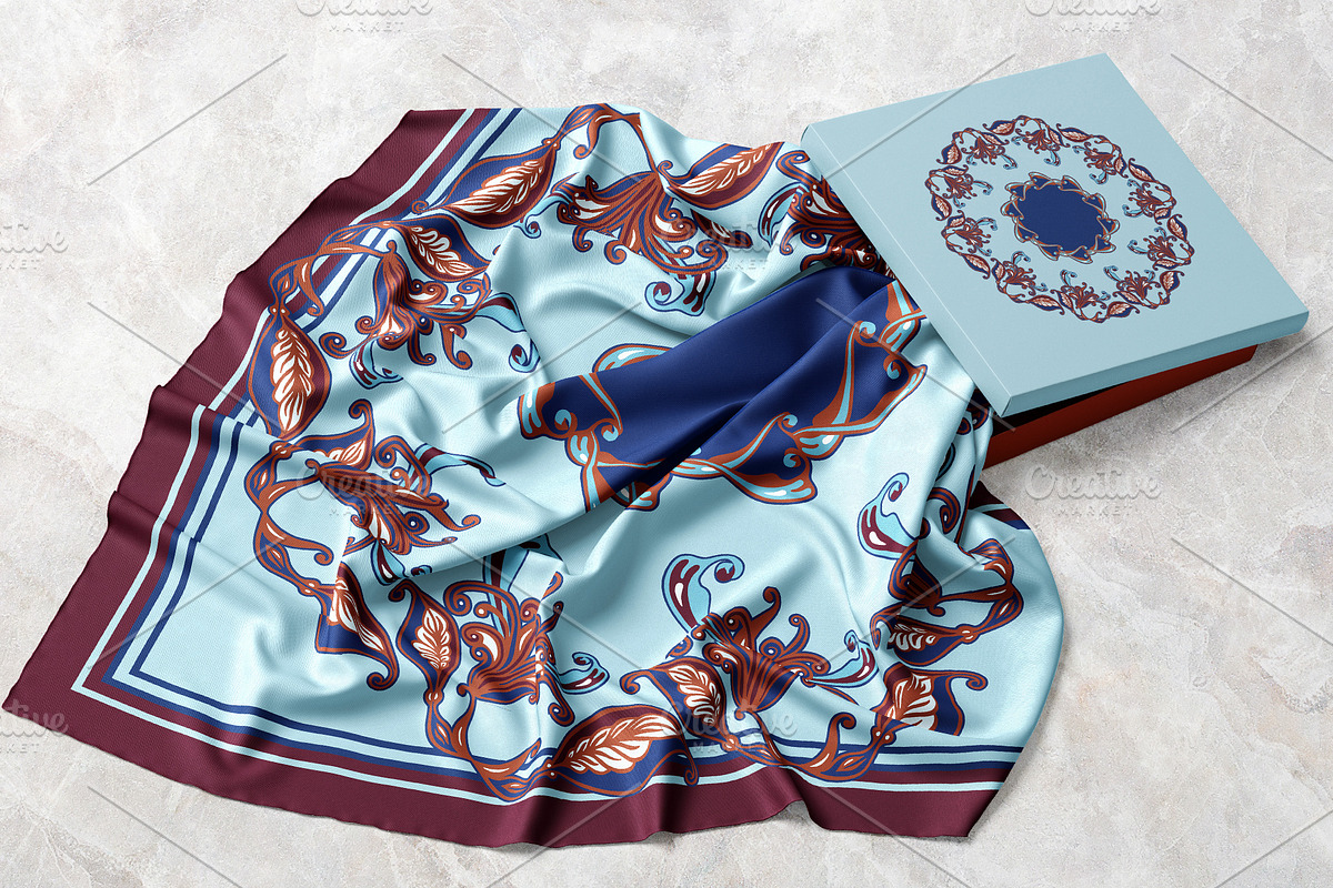 Art Nouveau Lily Garland Scarf, an Object Graphic by ilustrinna (Photo 5 of 10)