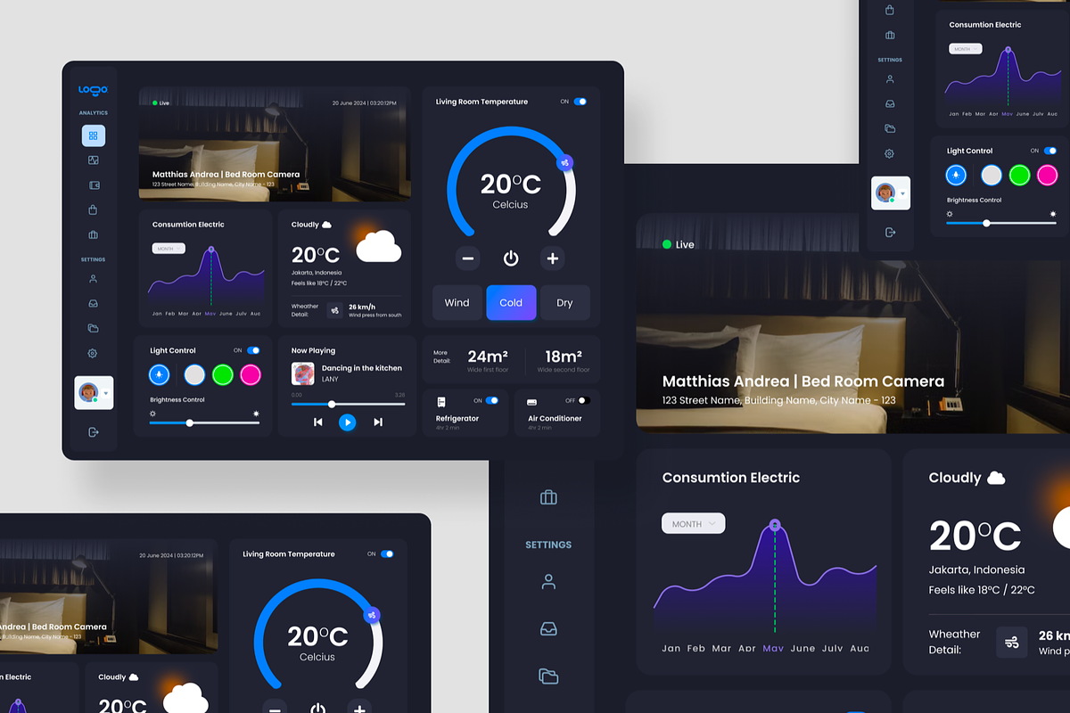 Smaouse - Smarthome Dashboard, a Websites & App Template by SquidPixey (Photo 5 of 5)