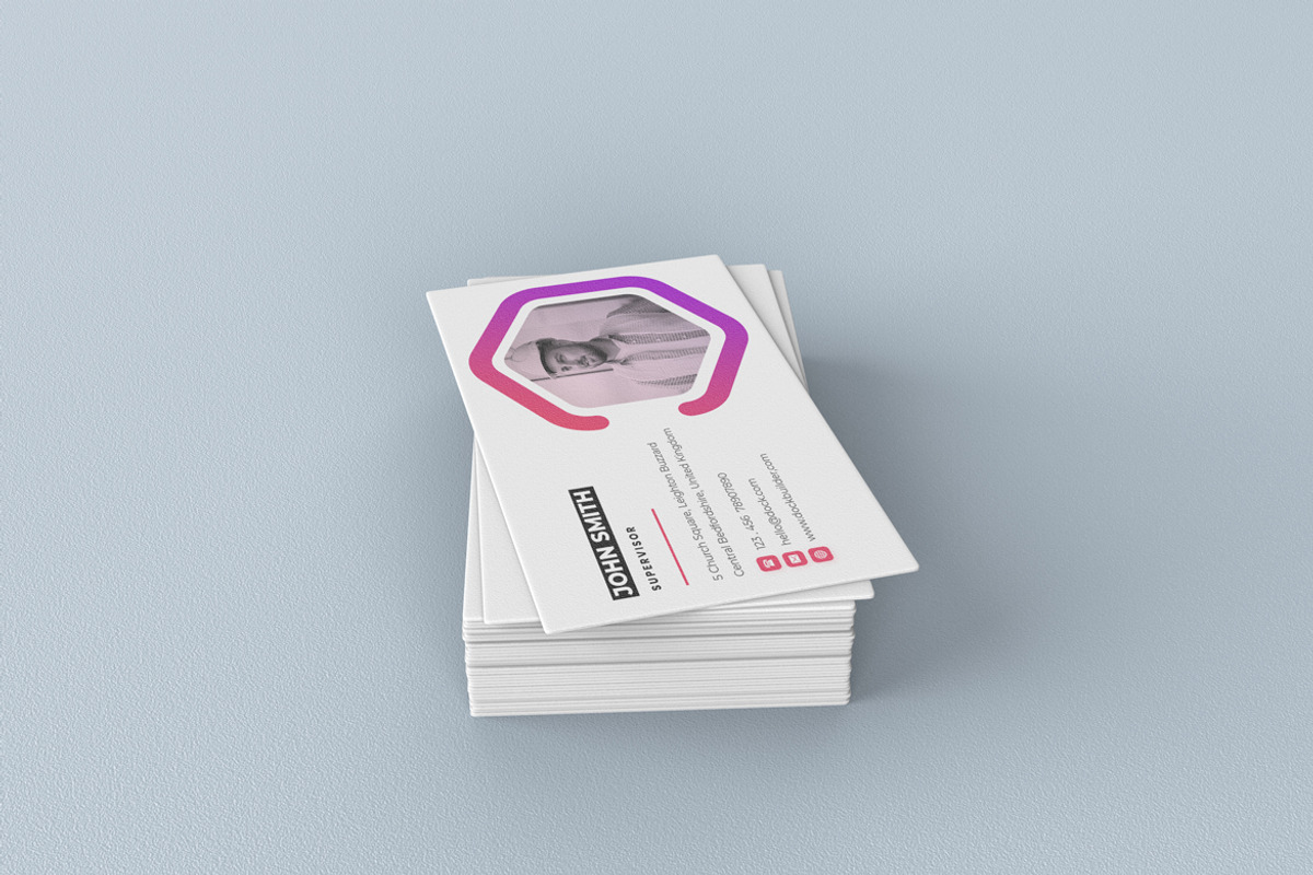 Clean Business Card Stack, an Advertising Mockup by Graphicboom (Photo 3 of 4)