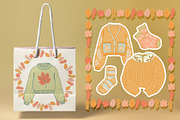 Autumn Knitwear Vector Clipart, a Seasonal Illustration by Carpet Tapete Pretzel (Thumbnail 5 of 5)