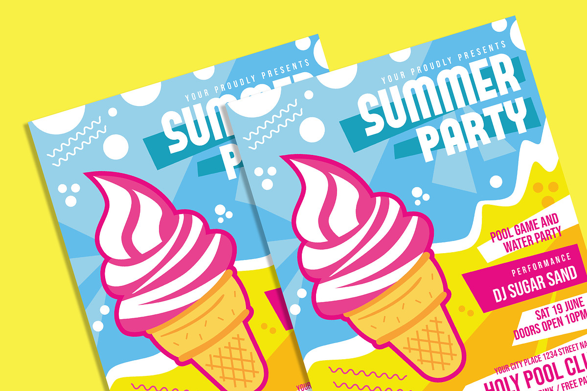 Summer Party flyer, a Flyer Template by AdamHasan (Photo 3 of 3)