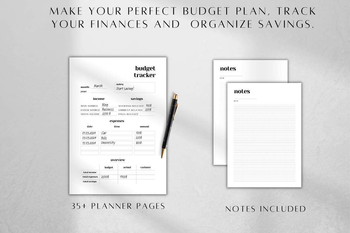 Budget Planner Printable 2024, a Stationery Template by BRANDcontent (Photo 3 of 6)