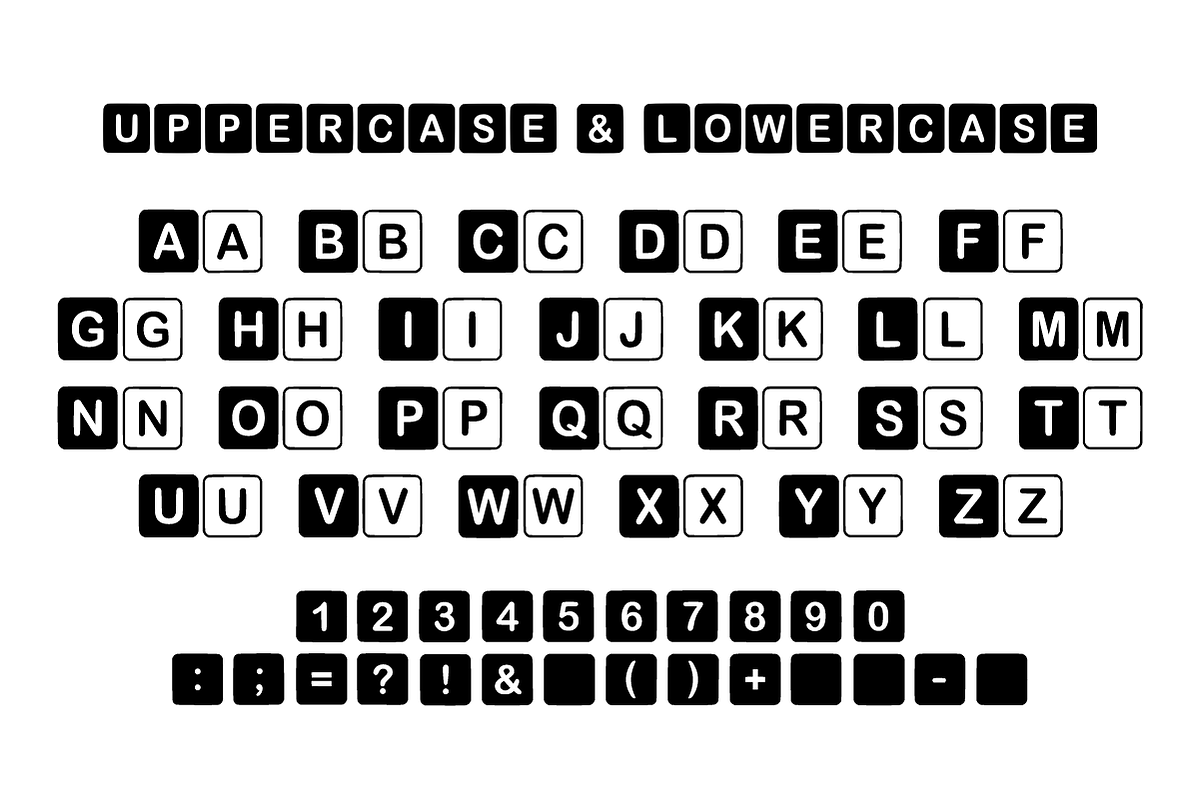 Crossword Puzzle - Tile Game Font, a Sans Serif Font by KiddoGlyphs Studio (Photo 6 of 6)