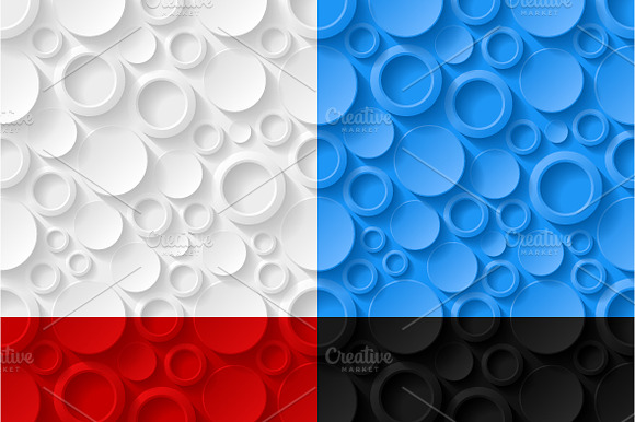 Set of geometric seamless patterns preview 5