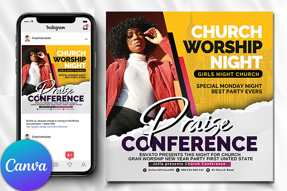 Church Canva Flyer preview 3