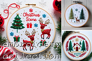 SET Winter Embroidery Handmade, a Background Graphic by IrySha (Thumbnail 1 of 7)