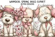 Whimsical Spring Dogs Clipart, an Illustration by Daily.Designs (Thumbnail 1 of 7)