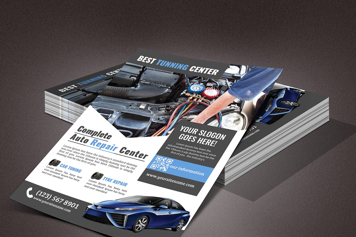 Car Repair Flyer Template, a Flyer Template by TheGraphicsWorld (Photo 3 of 3)