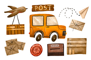 Delivery Post Truck And Cardboard, an Object Graphic by the_myro