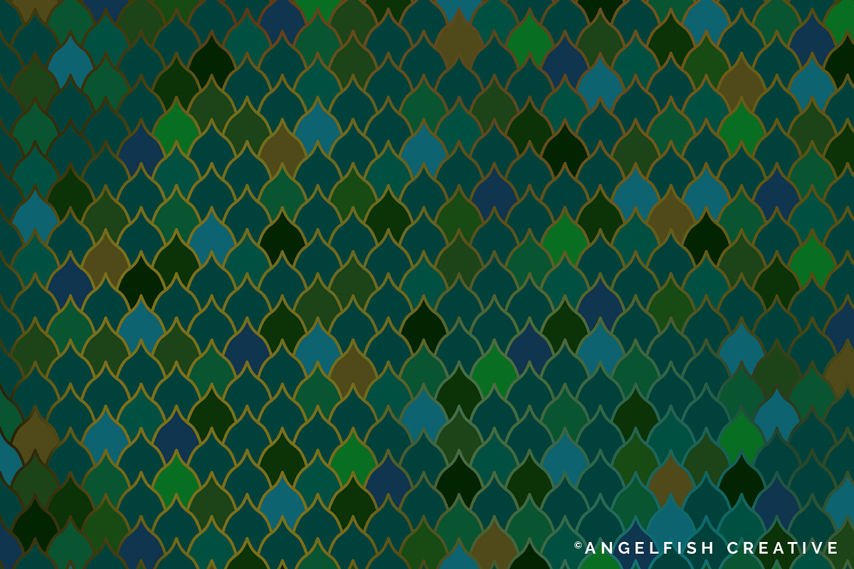 Scale Pattern Brushes for Procreate, a Brush Add-On by AngelfishCreative (Photo 12 of 12)