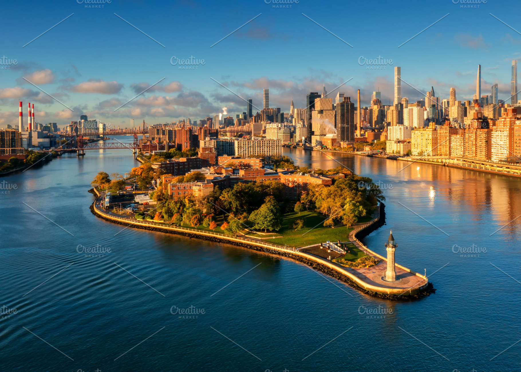Aerial view on Roosevelt island, an Architecture Photo by Andriy Photography