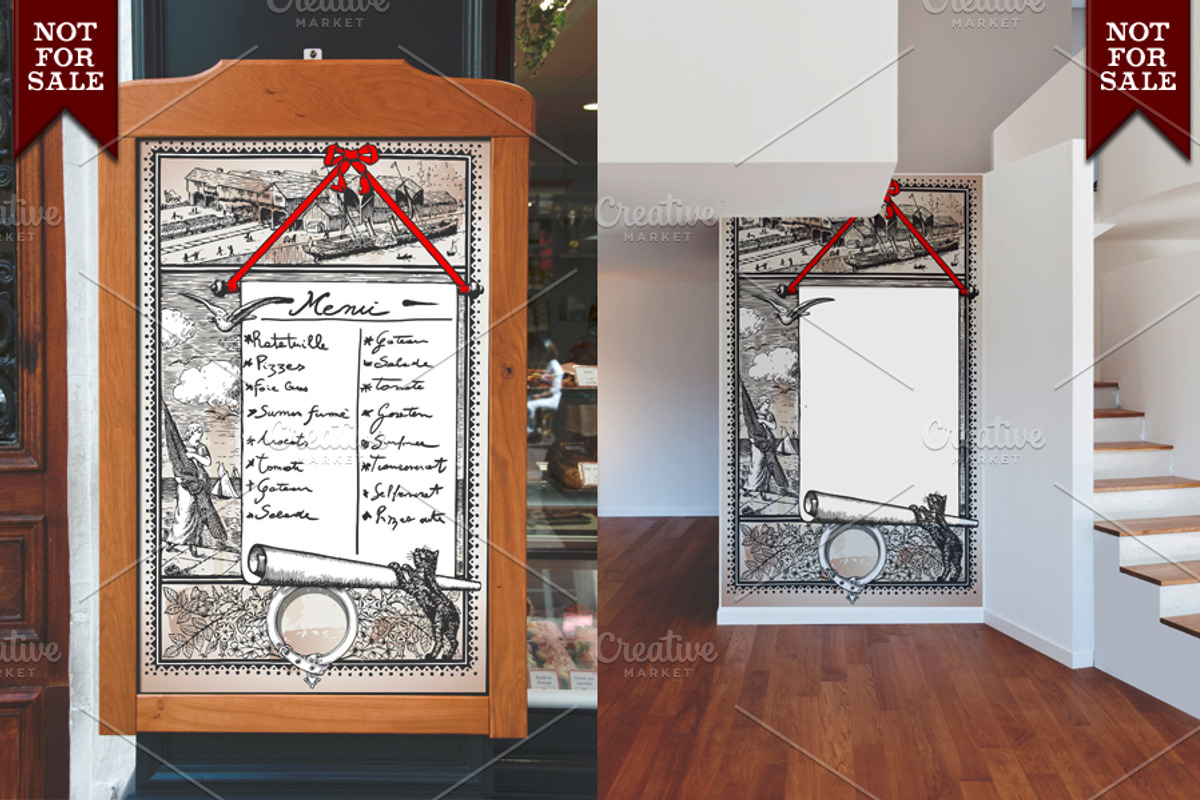Menu Page with Placeholder, a Decorative Illustration by Aurielaki ...