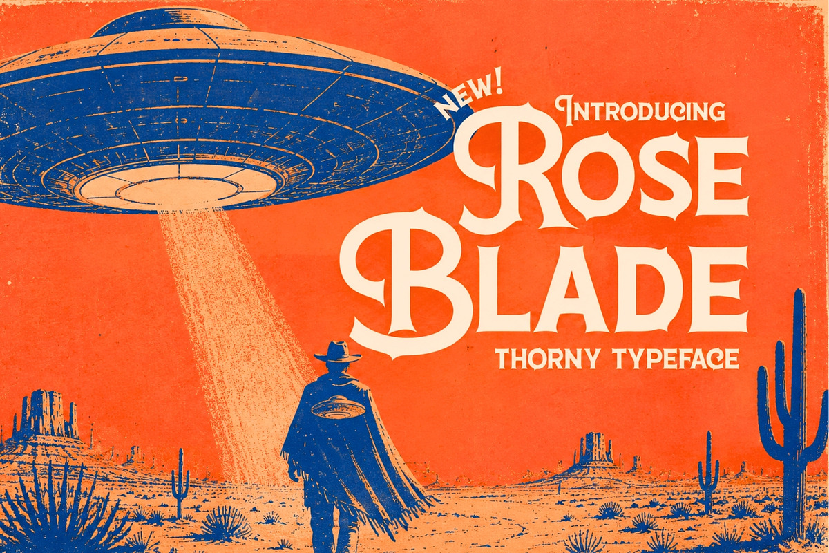 Roseblade - Thorny Vintage Typeface, a Sans Serif Font by HipFonts (Photo 1 of 11)