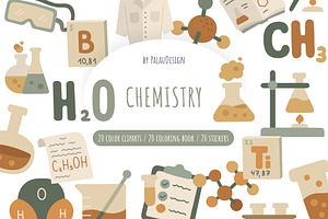 Science Lab Clipart Set, an Education Illustration by Palau