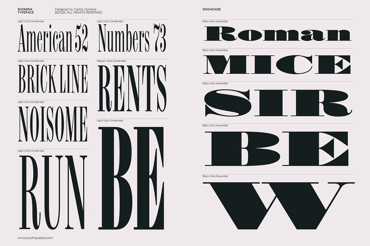 Shomina Font, a Serif Font by Cuchi, qué Tipo! Foundry (Photo 15 of 21)