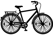 Bicycle Silhouette Vector Set, a Transportation Illustration by balal (Thumbnail 7 of 13)