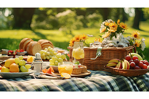 food outdoor picnic ai generated, a Nature Photo by pikepicture