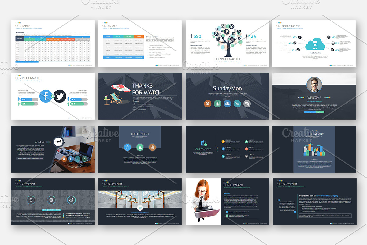 SundayMon Powerpoint Presentation, a Presentation Template by Stock Shape (Photo 6 of 6)