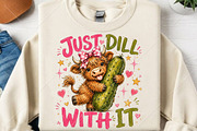 Just Dill with Pickle Highland Cow, a Seasonal Illustration by Canvas Craft (Thumbnail 2 of 6)