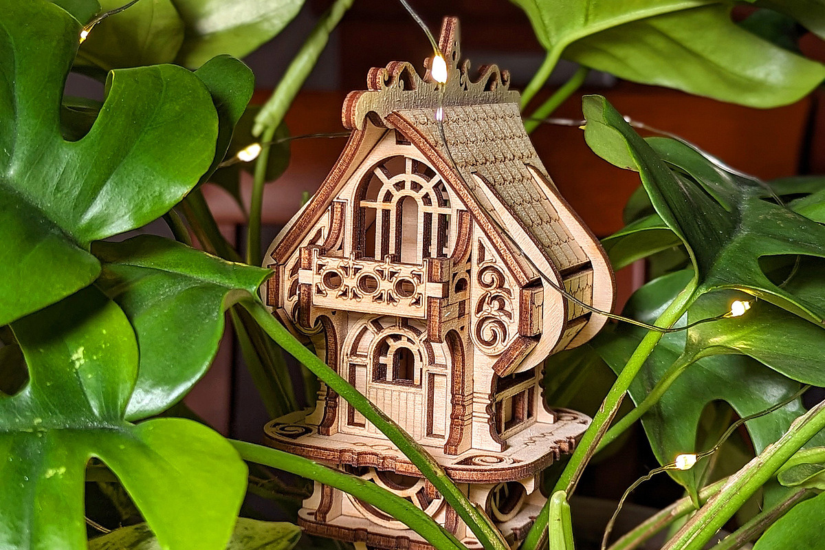 Fantasy Plant House - Laser Cut File, an Object Graphic by VectorPainter (Photo 4 of 17)