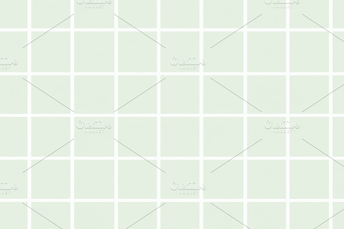Seamless grid pattern featuring white lines on a pastel mint gre, a Pattern Graphic by Studio ANNA